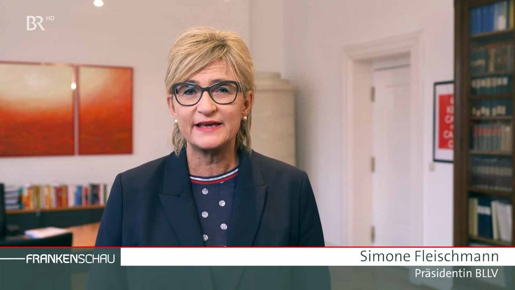 BLLV-Präsidentin Simone Fleischmann in der BR Frankenschau