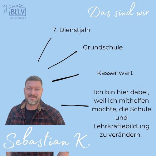 Vorstellungsrunde ✨#10

„Etwas springen lassen!“ - Diesen Spruch kennt unser Sebastian nur allzu gut. Er verwaltet unsere Kasse und ist somit der Schatzmeister. 💰
Sebastian hat ursprünglich Gymnasiallehramt studiert, dann aber die Zweitqualifikation zum Grundschullehrer absolviert. Somit glänzt mit Wissen rund um beide Schularten. 💪🏼

Schön, dass du bei uns im Team bist! 💪🏼

#lehramt #lehramtnürnberg #lehramterlangen #instalehrerzimmer #bllv #bllvmittelfranken #jungerbllv #jungerbllvmfr #bildung #teacher